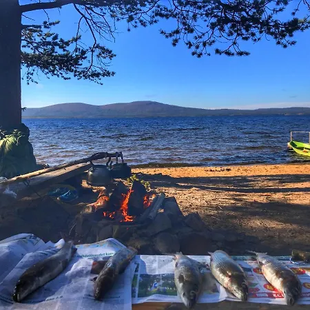 Northern Lights Opposite The Mountains Ylikyro